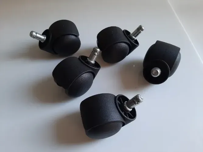 Kit 5 Rodízios para Cadeira de Escritório Giratória - Novos