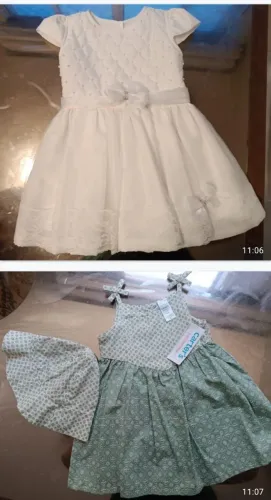 Vestidos para meninas tamanho 3 meses a 1 ano