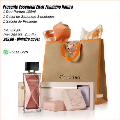 Presente Natura Essencial Elixir Feminino Perfume Feminino Presente Feminino 