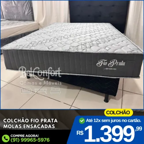 Colchão Casal Molas Ensacadas Fio Prata 