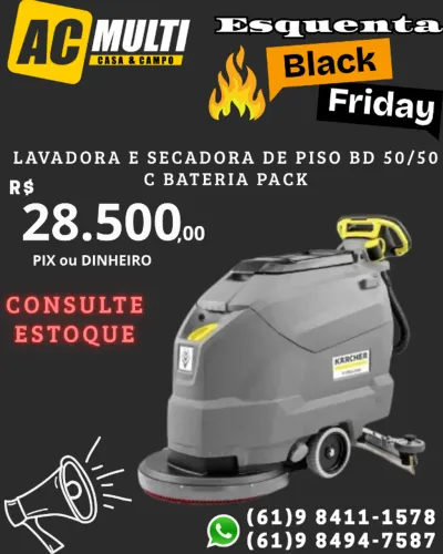 Lavadora e Secadora de Piso BD 50/50 C Bateria PACK