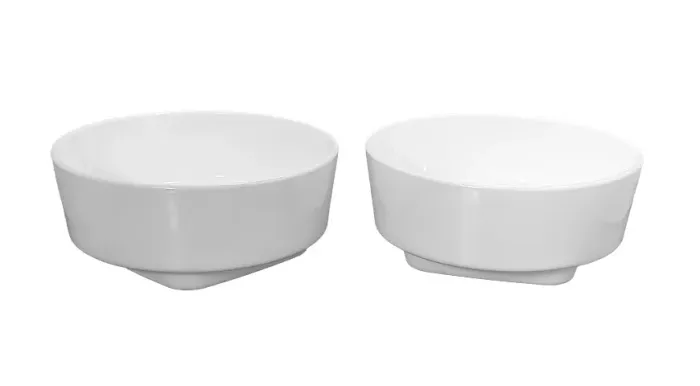 2 petisqueiras cumbuca de porcelana francesa 16x6,5cm