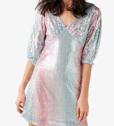 Vestido paetê degradê festa Pool