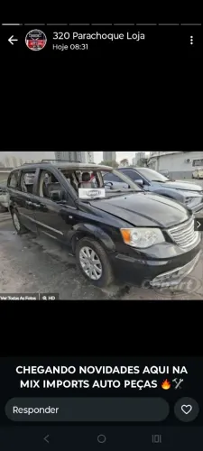 Sucata tow e country 3.6 2015 para retirada de peças 