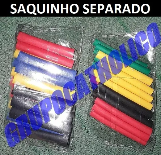 (Saquinho c/20) Tubo Isolador Térmico Retrátil Para Emenda-Proteção de Fios