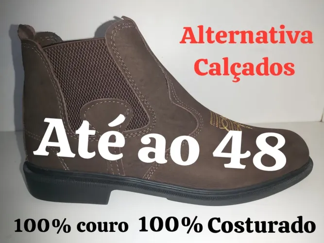 botina 100% couro 100% costurado diversos modelos e cores  linha especial 45/46/47/48