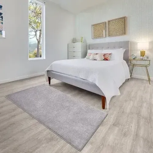 Tapete Ecletik Cinza Claro para Quarto
