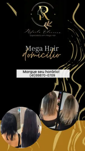 Colocação e manutenção de Mega hair a domicílio 