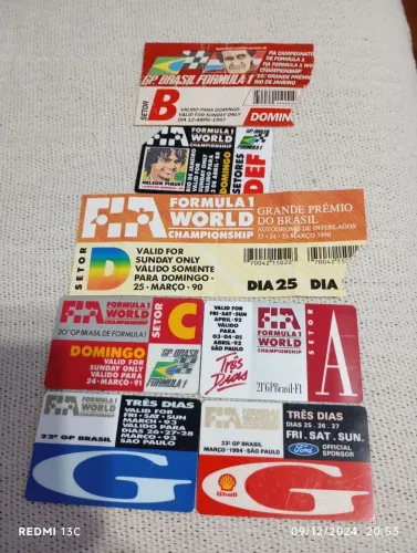 Ingressos Fórmula 1 Brasil - Coleção