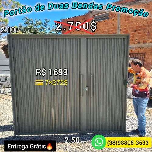 Portão de Duas Bandas - Promoção Imperdível!