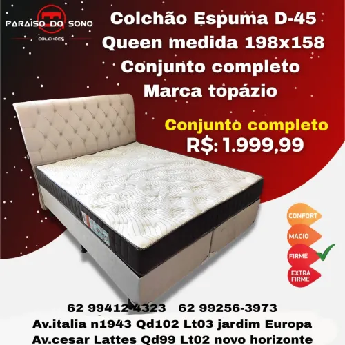 Cama Queen conjunto completo 