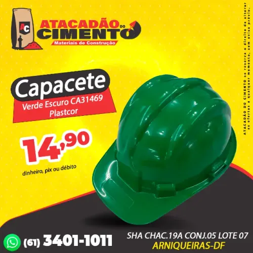 Capacete Verde Escuro CA31469 Plastcor