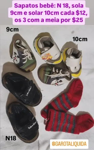 Sapatos tênis bebe