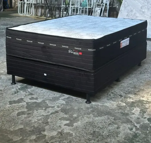 Conjunto Topázio Turguia Casal 138 x188x77 Molas ensacadas Cor Black Topázio