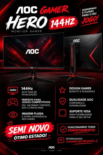 MONITOR GAMER AOC HERO 144HZ