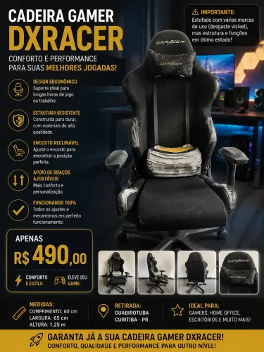 CADEIRA GAMER DXRACER