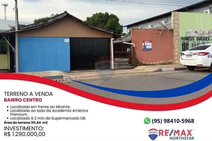 Terreno com Benfeitoria no Centro