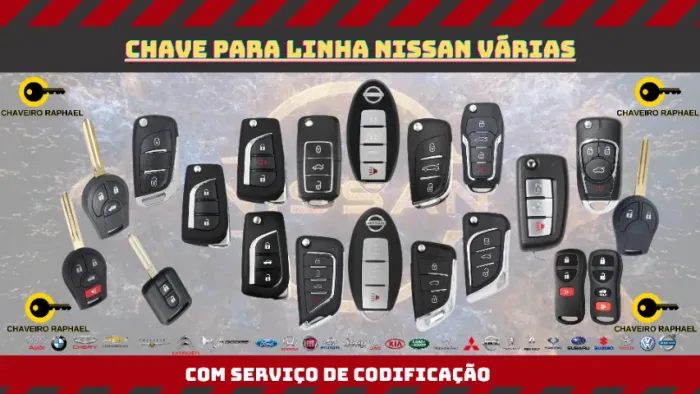 Chave Nissan Presença, Canivete, Telecomando Completa Com Serviço de Codificação 
