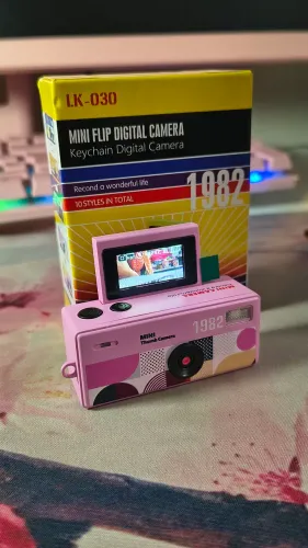 câmera digital mini thumb 1982 rosa