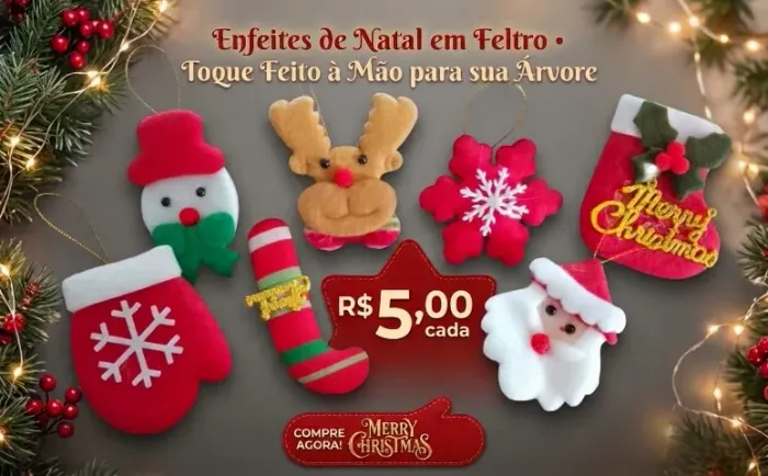 Enfeites natalinos.