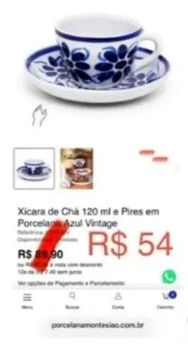 Porcelana / louça Monte Sião