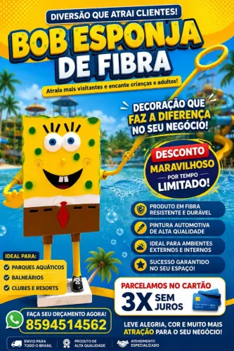 Bob esponja grande de fibra