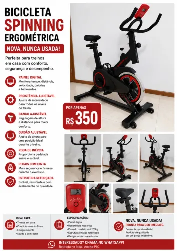 Bicicleta Spinning Ergométrica
