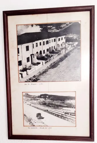 Quadro retro com 2 fotos de São Bernardo do Campo