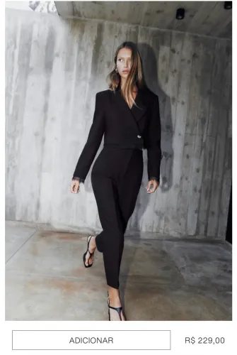 Calça Zara Alfaiataria Preta