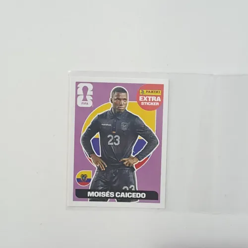 FIGURINHA EXTRA STICKER Moisés Caicedo LILÁS