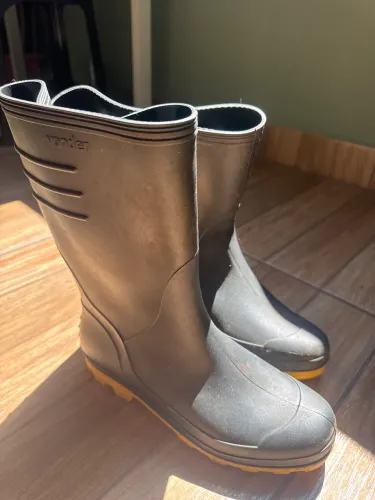 Bota De Borracha Sem Forro Sete Leguas Galocha Limpeza Grendene Motoboy N41