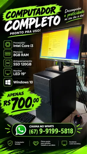 Computador i3 completo