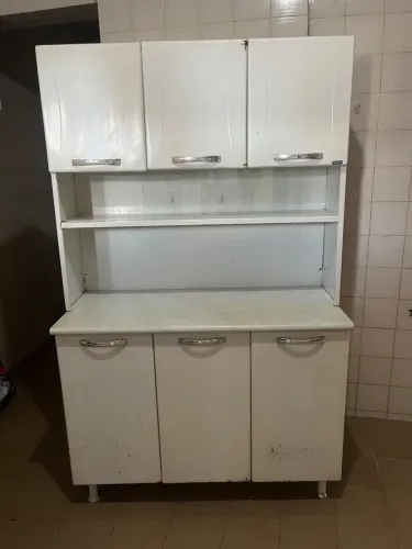Armário de Cozinha Branco com 6 Portas