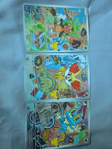 Três cartas pokémon