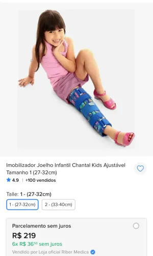 Imobilizador de joelho Chantal 