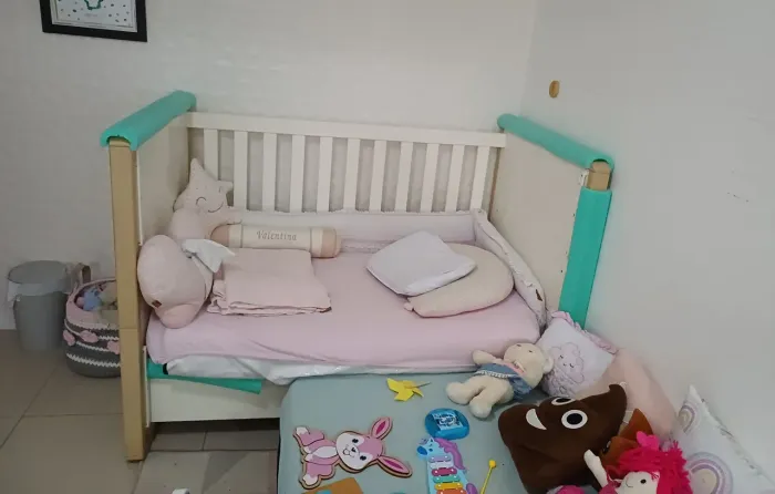 Berço vira cama