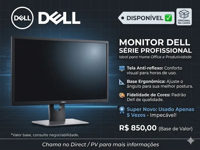 Monitor Dell LED Full HD - Qualidade Profissional