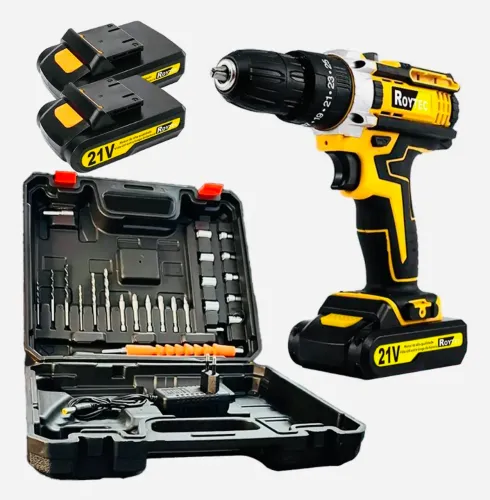 Parafusadeira impacto ROYTEC 2 Baterias 21V