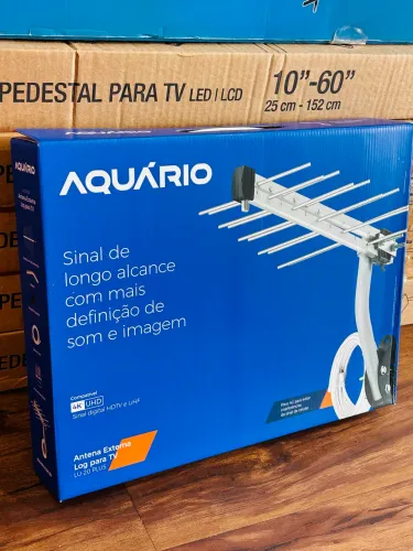Antena Externa LU-20 Plus 4K Tv Digital - Cabo de 10M