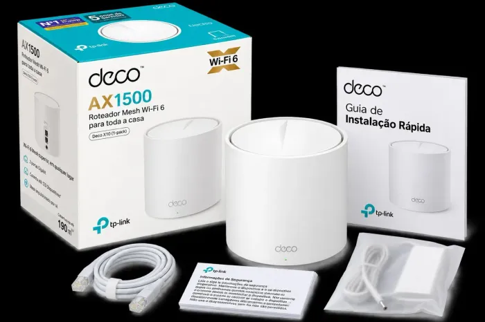 (Nunca usado) TP-Link Deco X10 Roteador Mesh Wi-Fi 6 AX1500 Dual Band