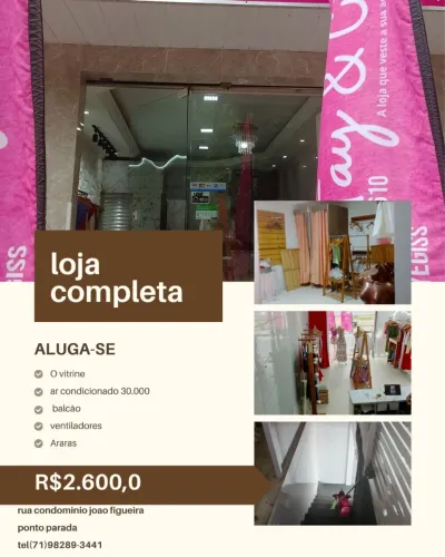 Aluga -se loja completa de roupas