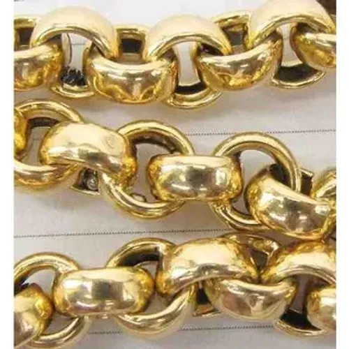 Pulseira Elos Português 6 Mm / Ouro 18k / Oco / 6 Gr/ 21 Cm