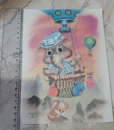Papel de carta Carrosel, usado em excelente estado.