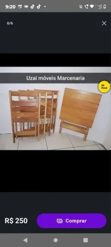 Mesas e cadeiras articuladas 