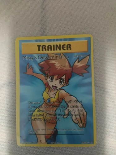 Carta Pokémon Determinação Da Misty Full Art 108/108