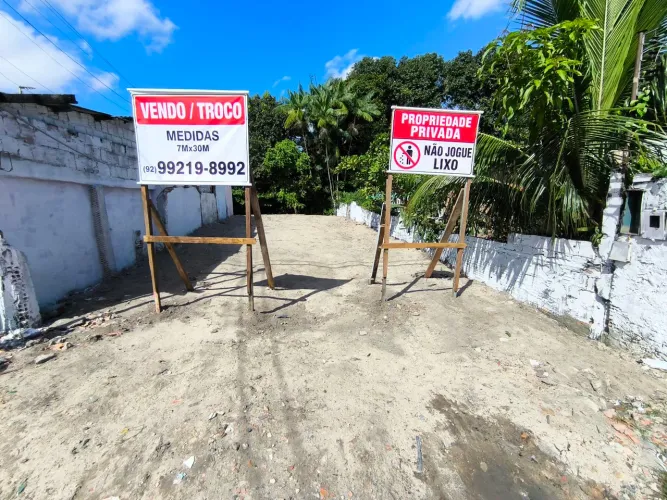 Terreno 7x30 (210 m²) no Jorge Teixeira - Vendo ou Troco