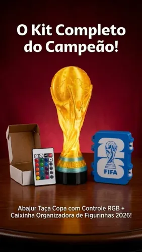 Porta Figuras + Taça Abajur da Copa