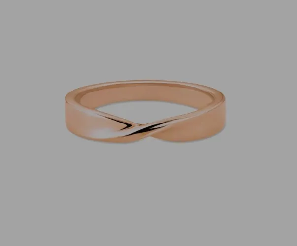 Aliança banhada ouro rose VIVARA