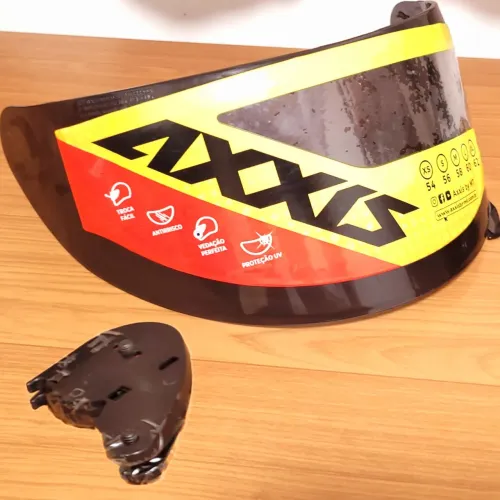 Viseira Original AXXIS + Adaptador Lateral (Novo, Lacrado)