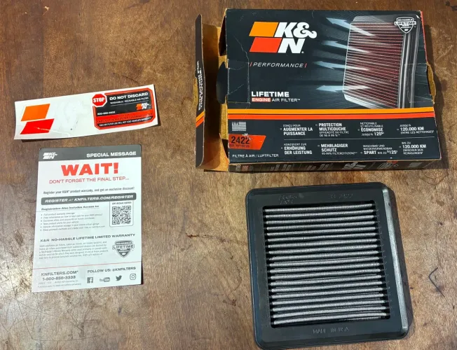 Filtro de ar esportivo K&N 2422 honda fit e city 2009 a 2014